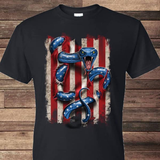 American Flag Snake - T-Shirt
